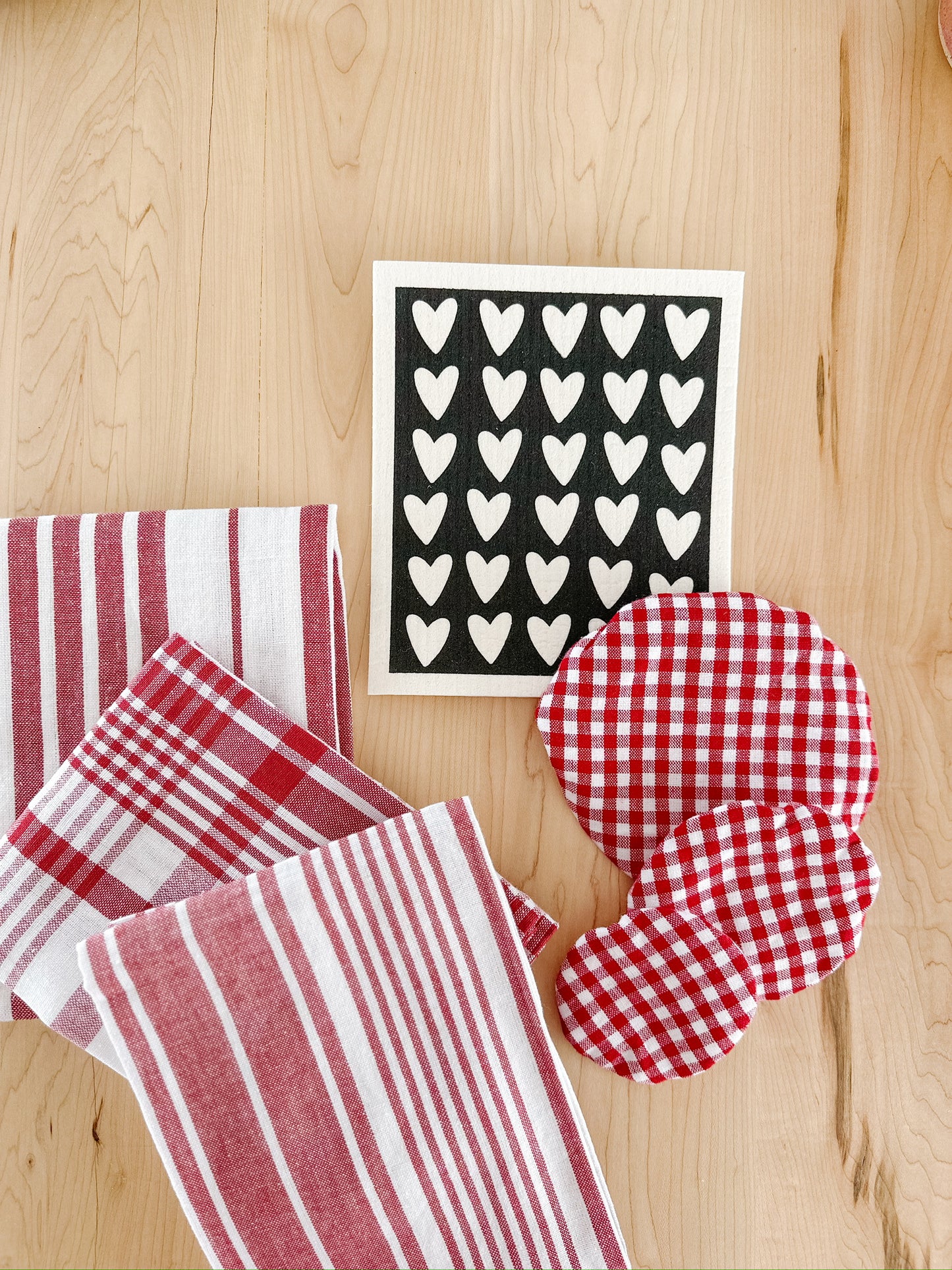 Gingham Mini Bowl / Jar Covers | Set of 3