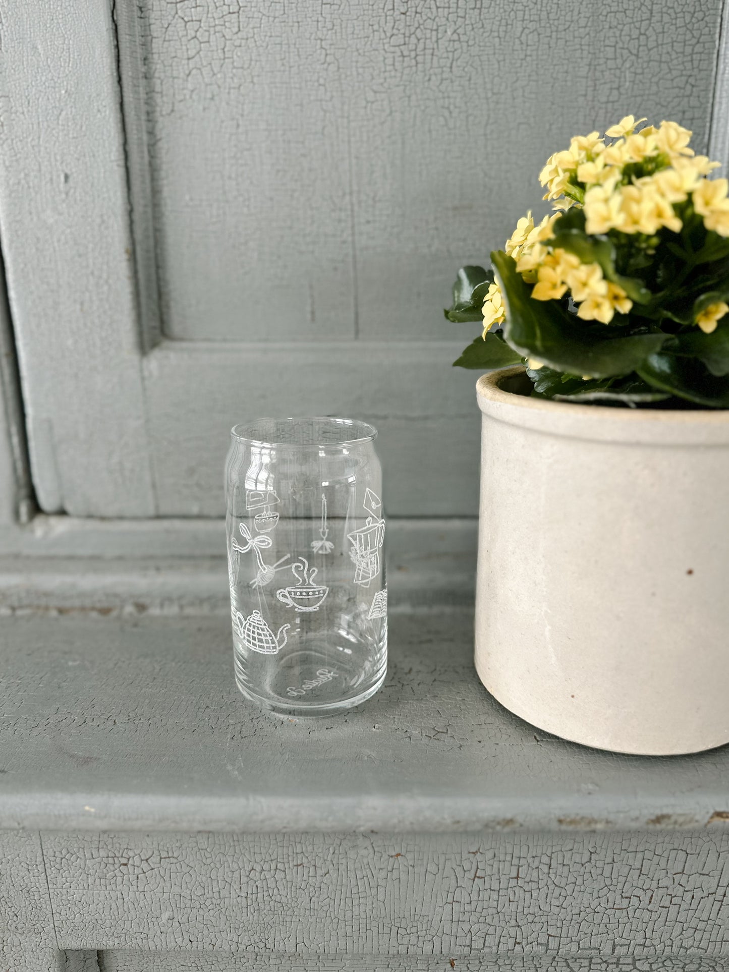 Grandma Hobbies Drinking Glass | 16 oz.