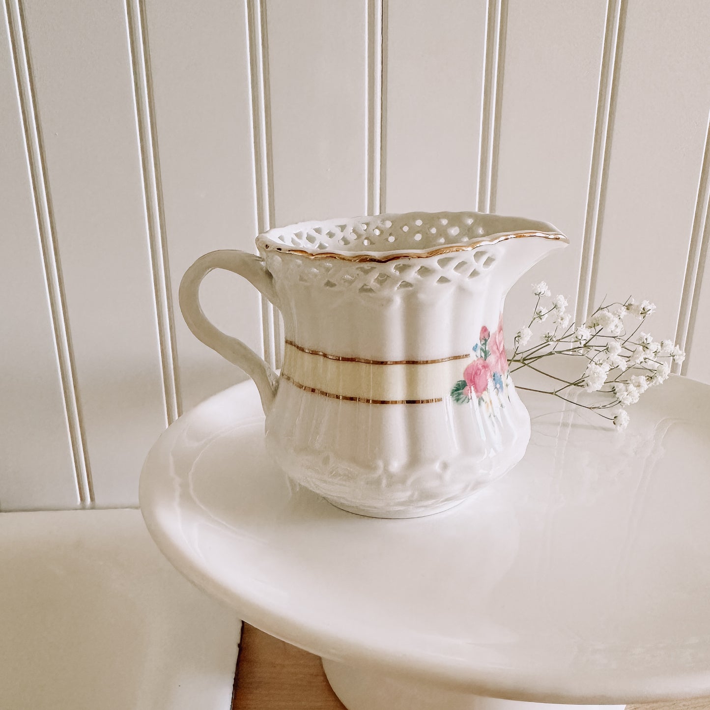 Woven Floral Antique Inspired Creamer