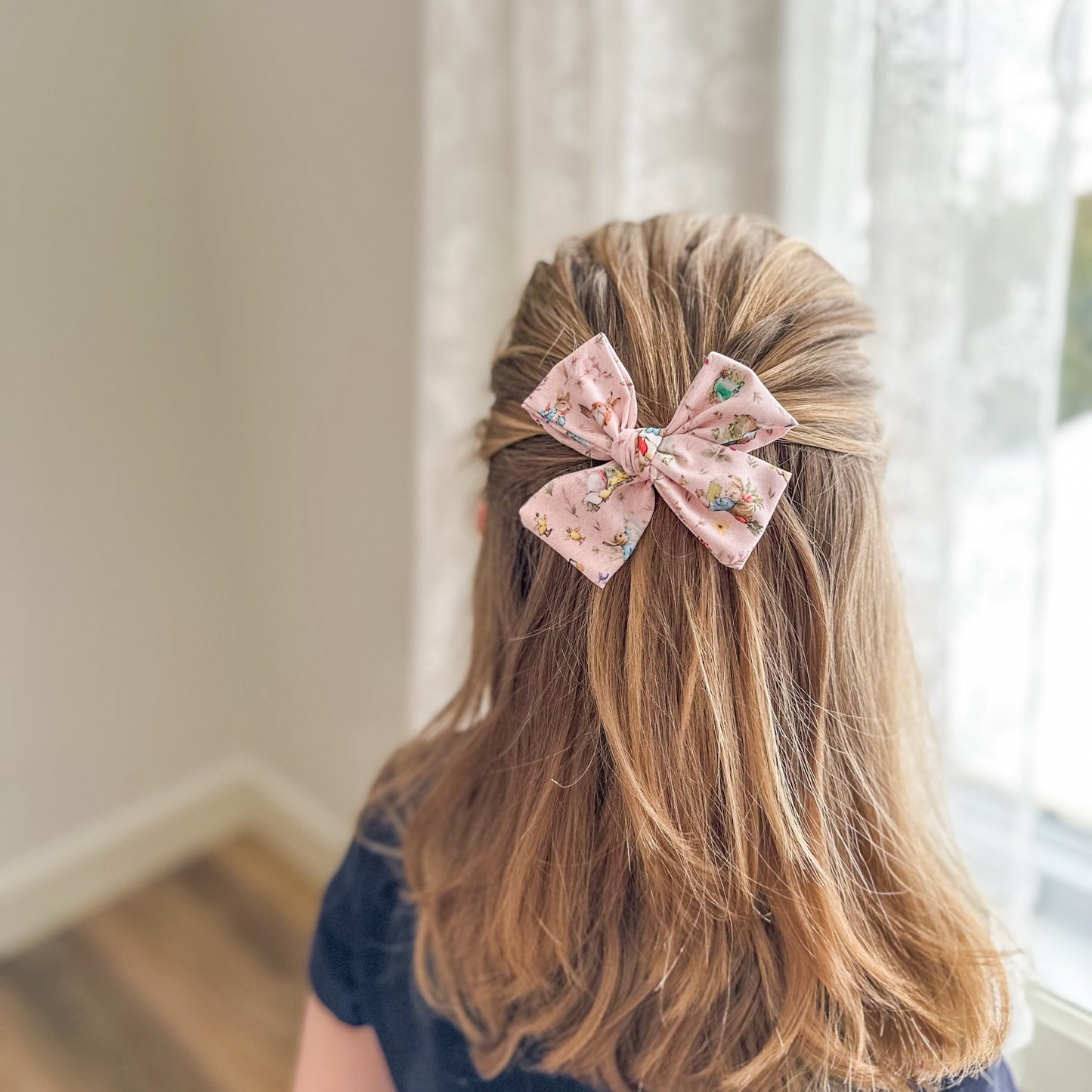 Hand-tied Bow | Dusty Pink Peter Rabbit