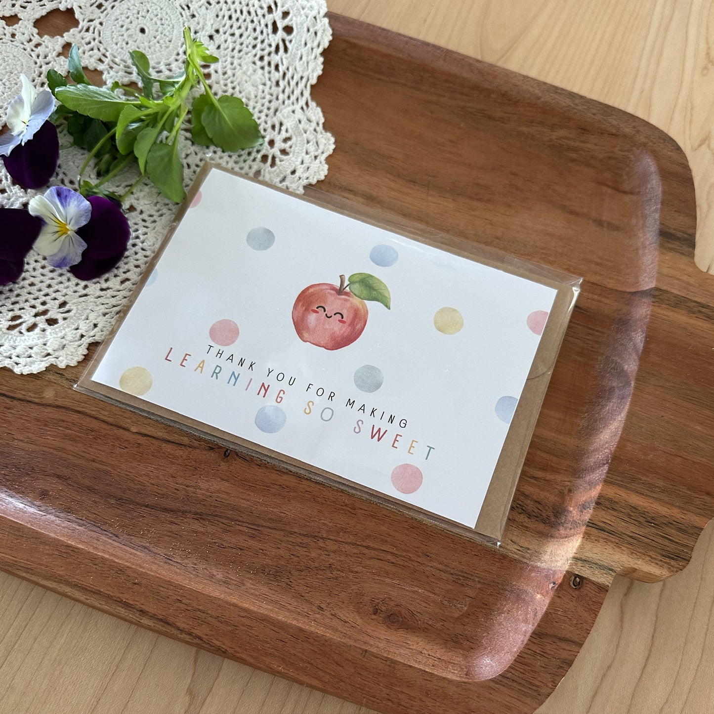 Teacher Apple | Thank You Card