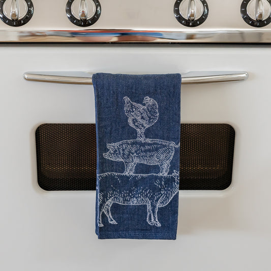 Denim Farm Animal | Dishtowel