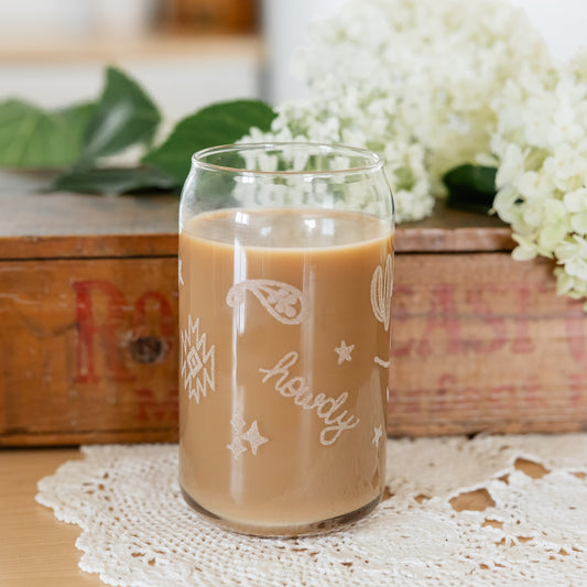 Howdy Drinking Glass | 16 oz.