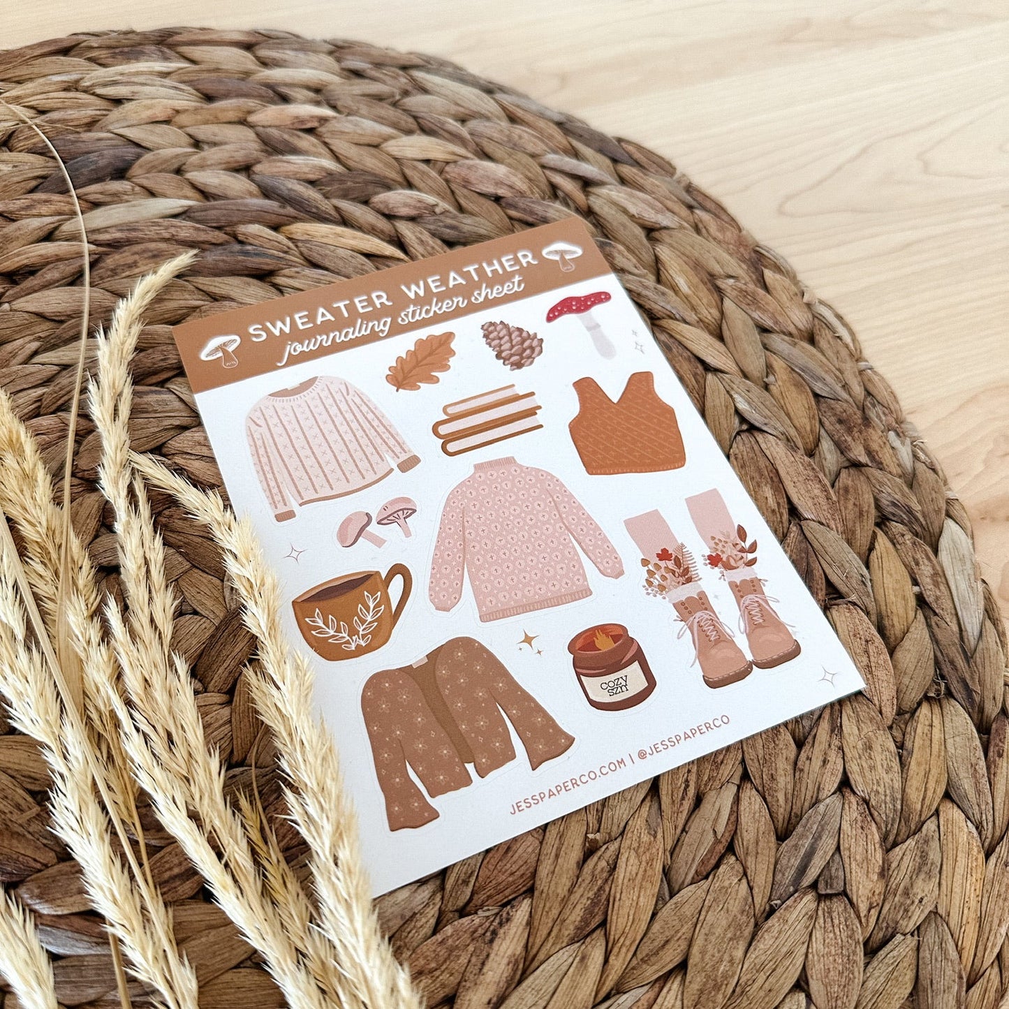 Fall Journaling Sticker Sheet