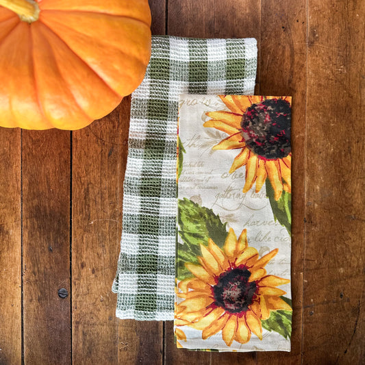 Sunflower and Olive | Dish Towel Set of 2
