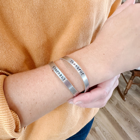 Hand Stamped Bracelets