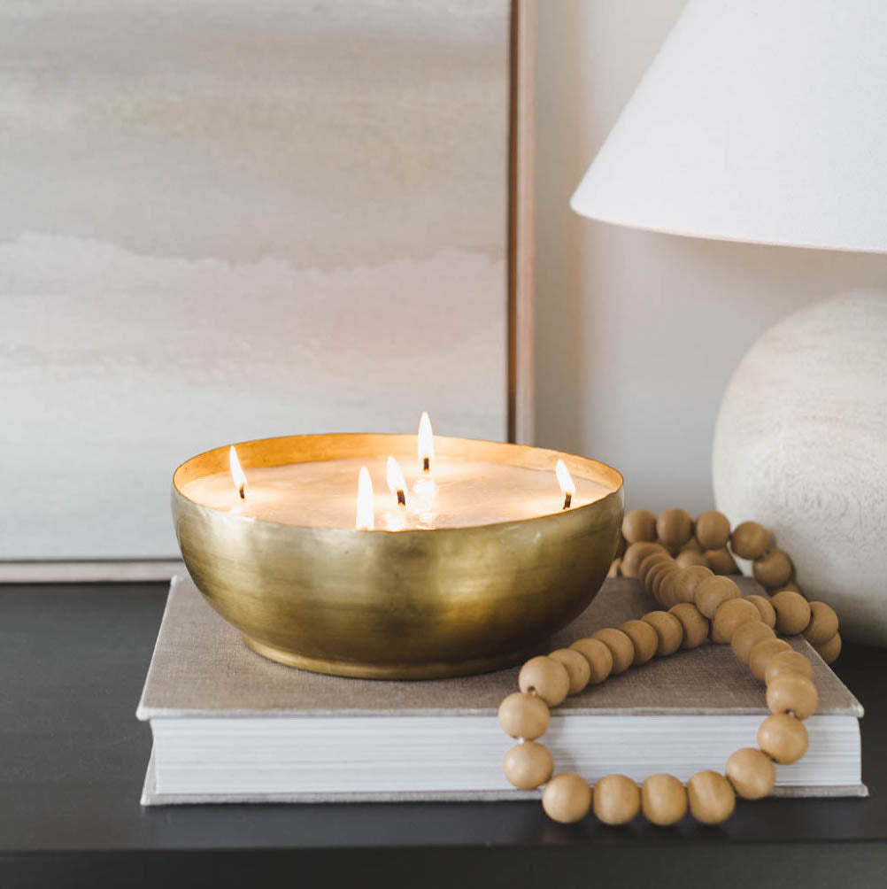 PRE-ORDER | Large 5 Wick Brass Candle