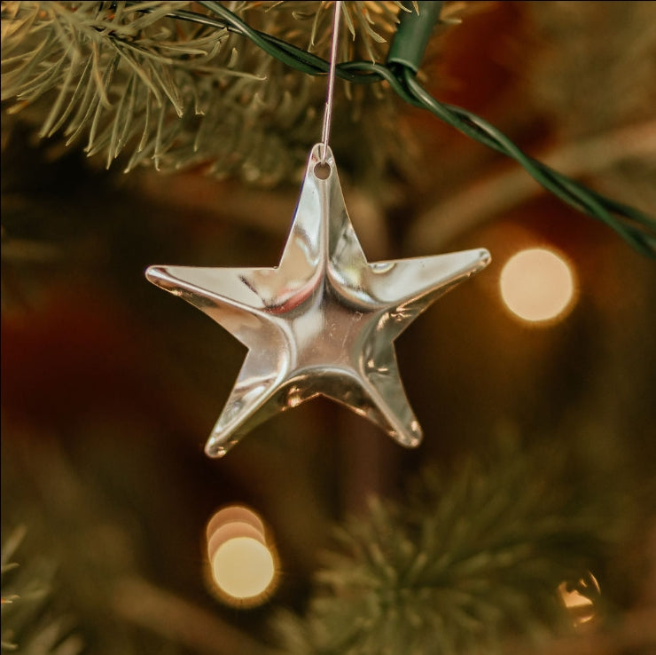 Tin Christmas Tree Stars | Set of 20