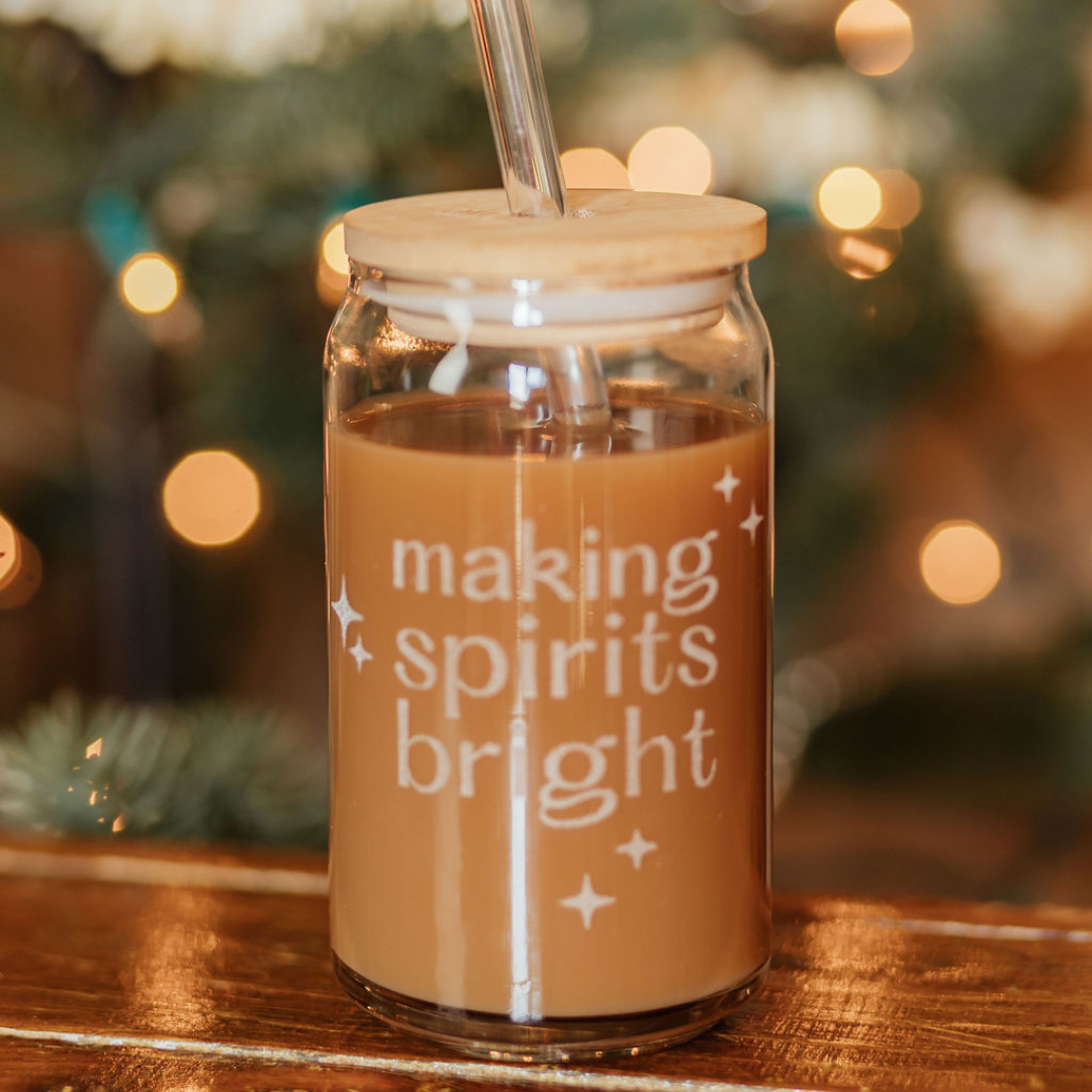 Making Spirits Bright Drinking Glass | 16 oz.