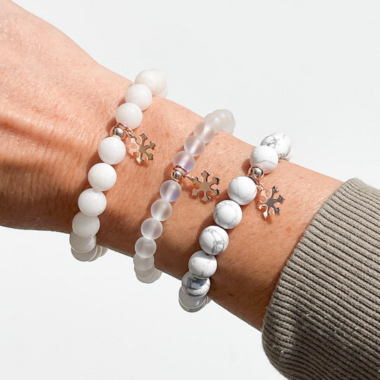 Adult Bracelets with Snowflake Charm | 3 options | 2 sizes