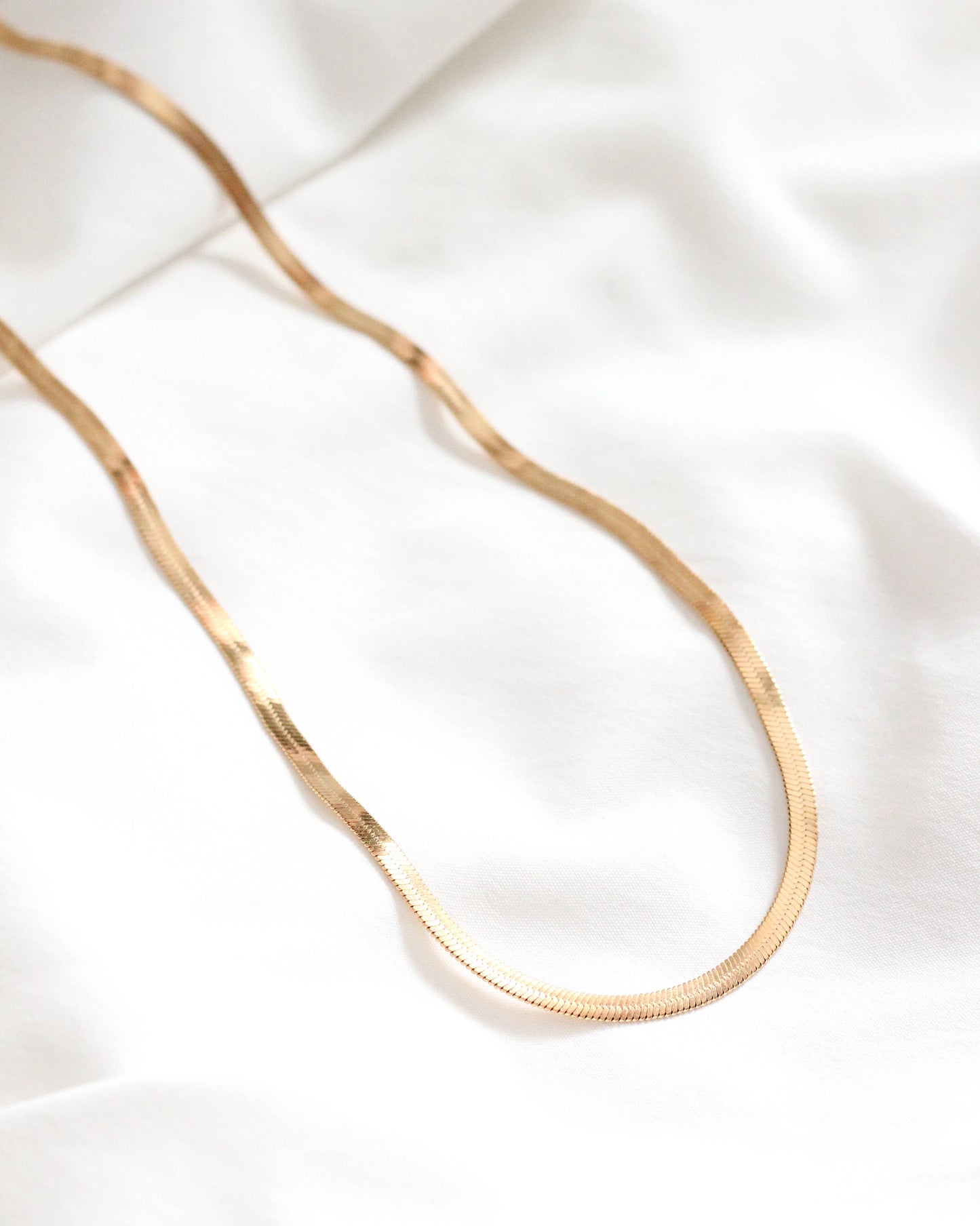 Herringbone Necklace | Gold