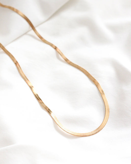 Herringbone Necklace | Gold