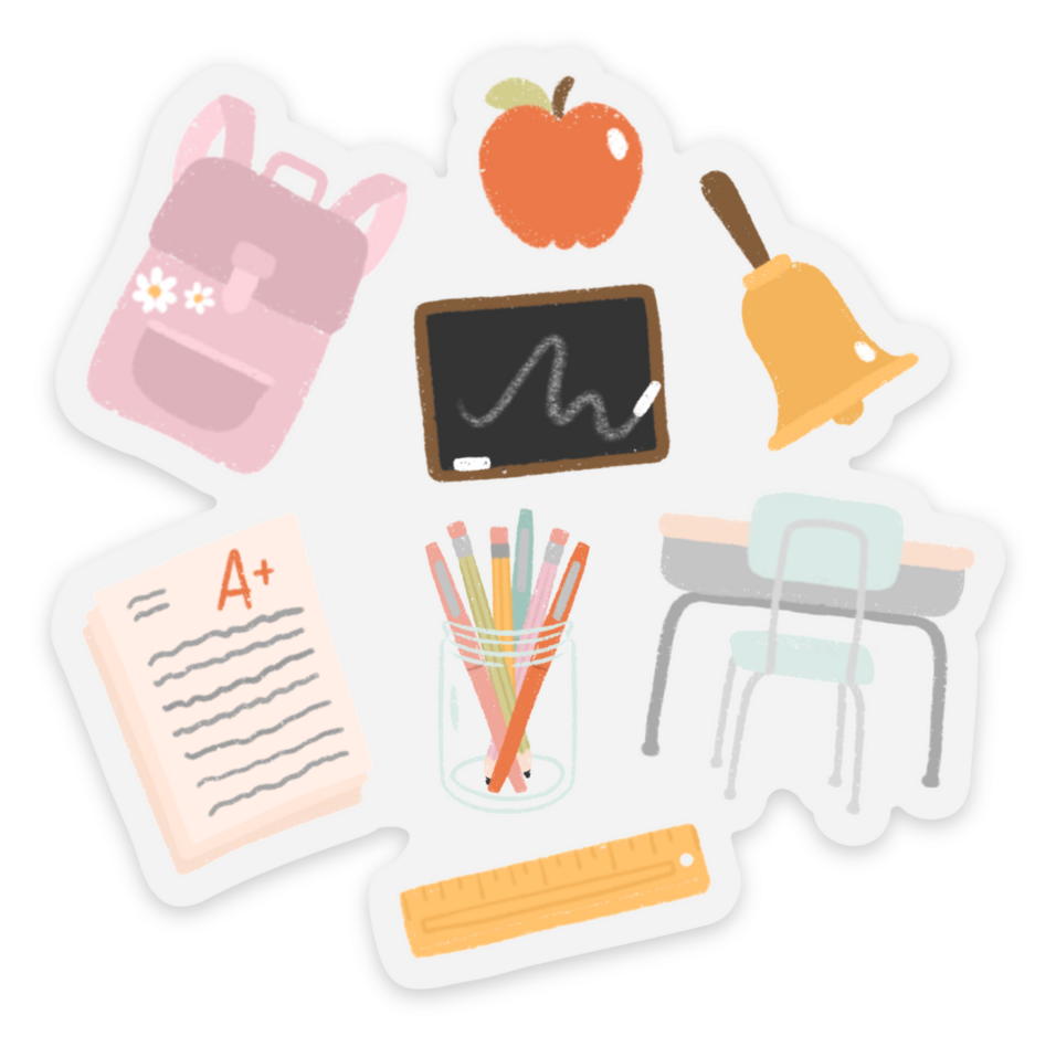 Teacher Illustrations | Clear Sticker