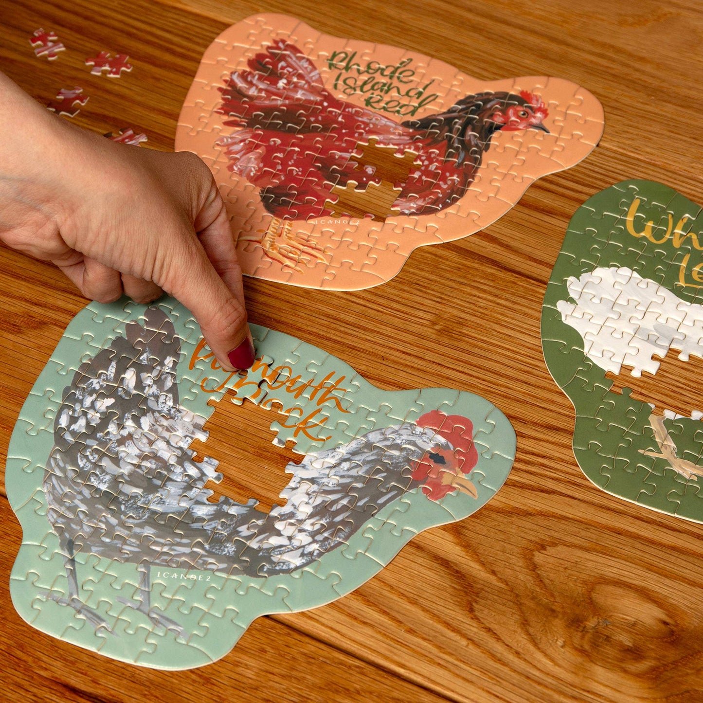 Chicken Meadows - 100 Piece Mini Jigsaw Puzzles | Set of 3