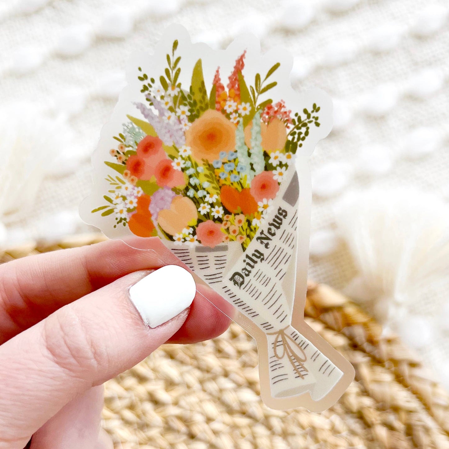 Bouquet in Newspaper | Sticker