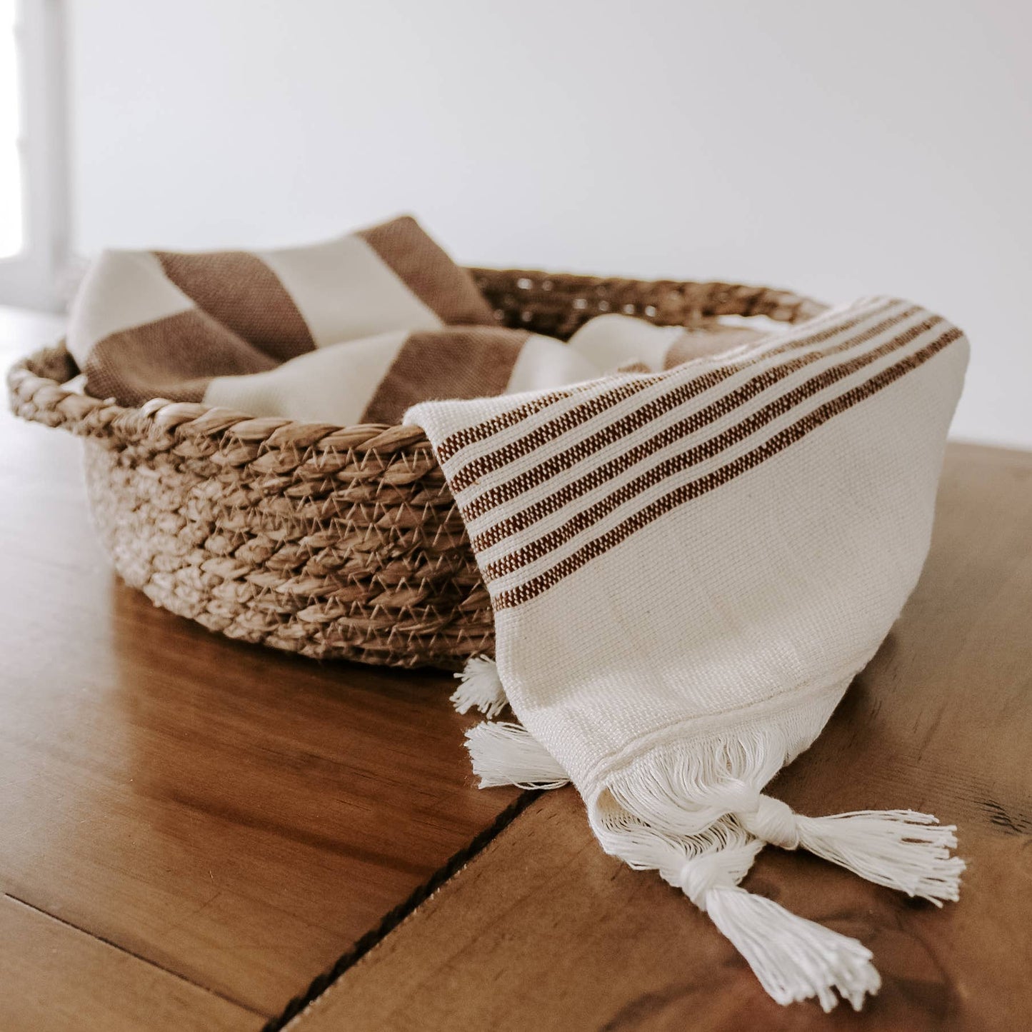 Turkish Cotton Hand Towel | Neutral Brown