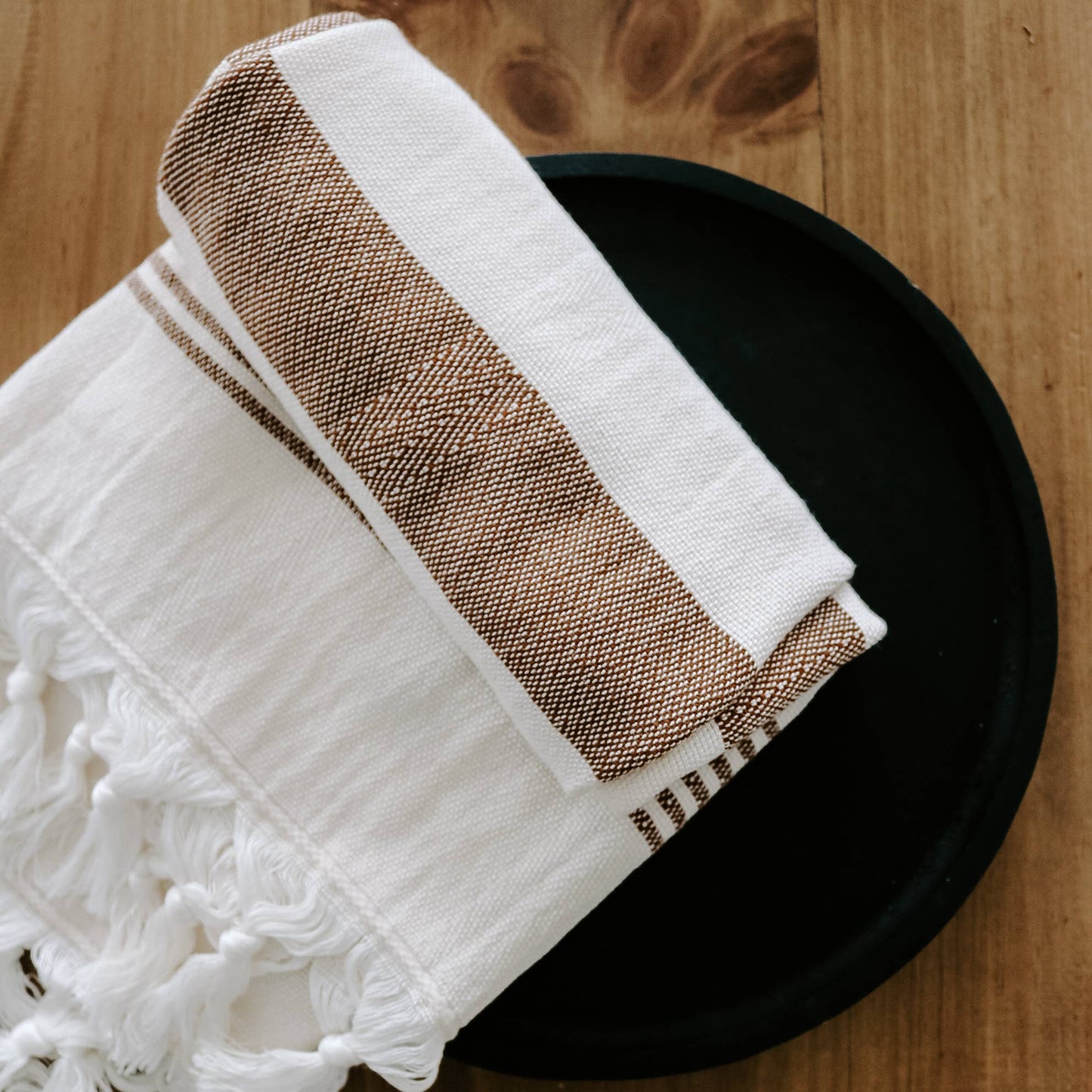 Turkish Cotton Hand Towel | Neutral Brown