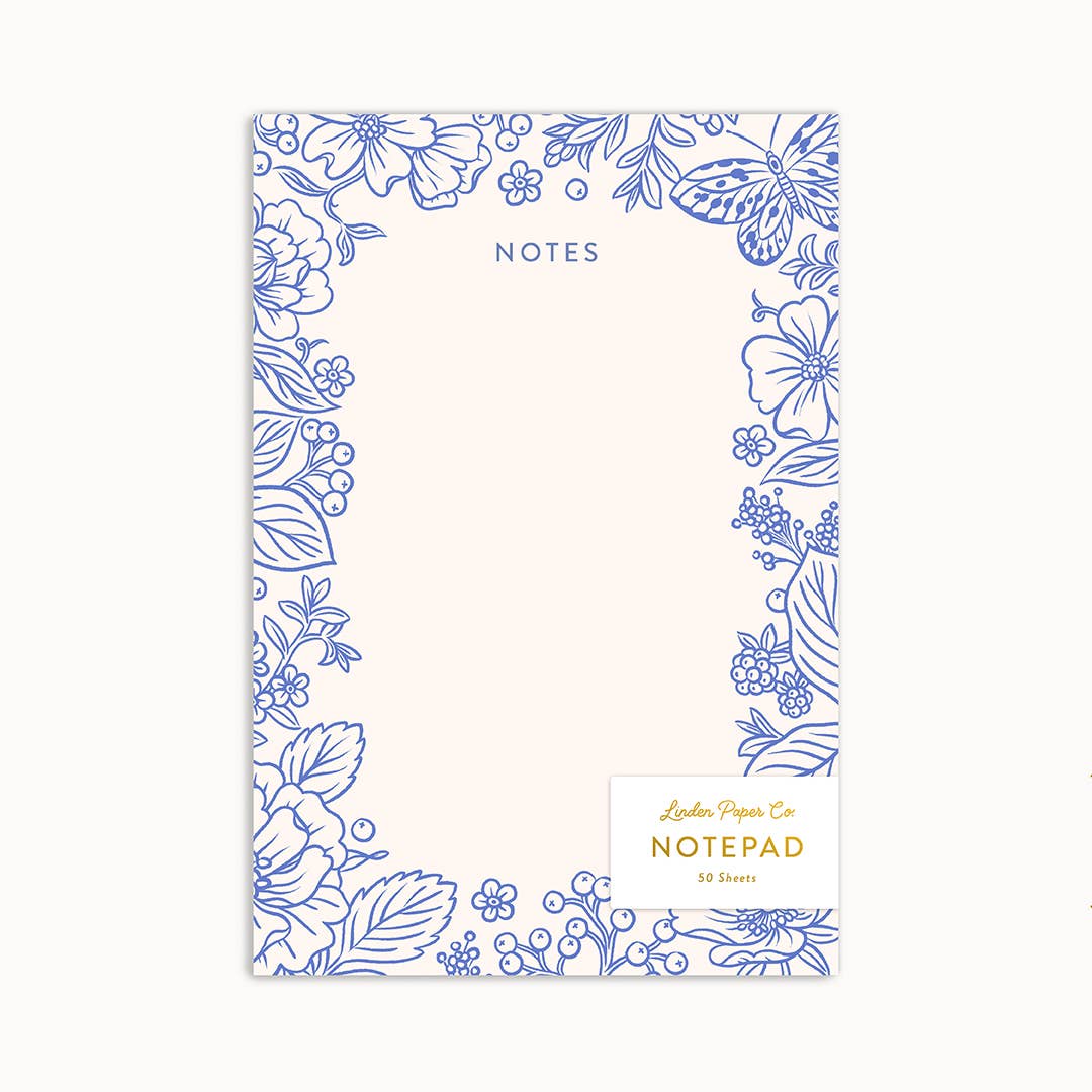 Blue Garden Notepad