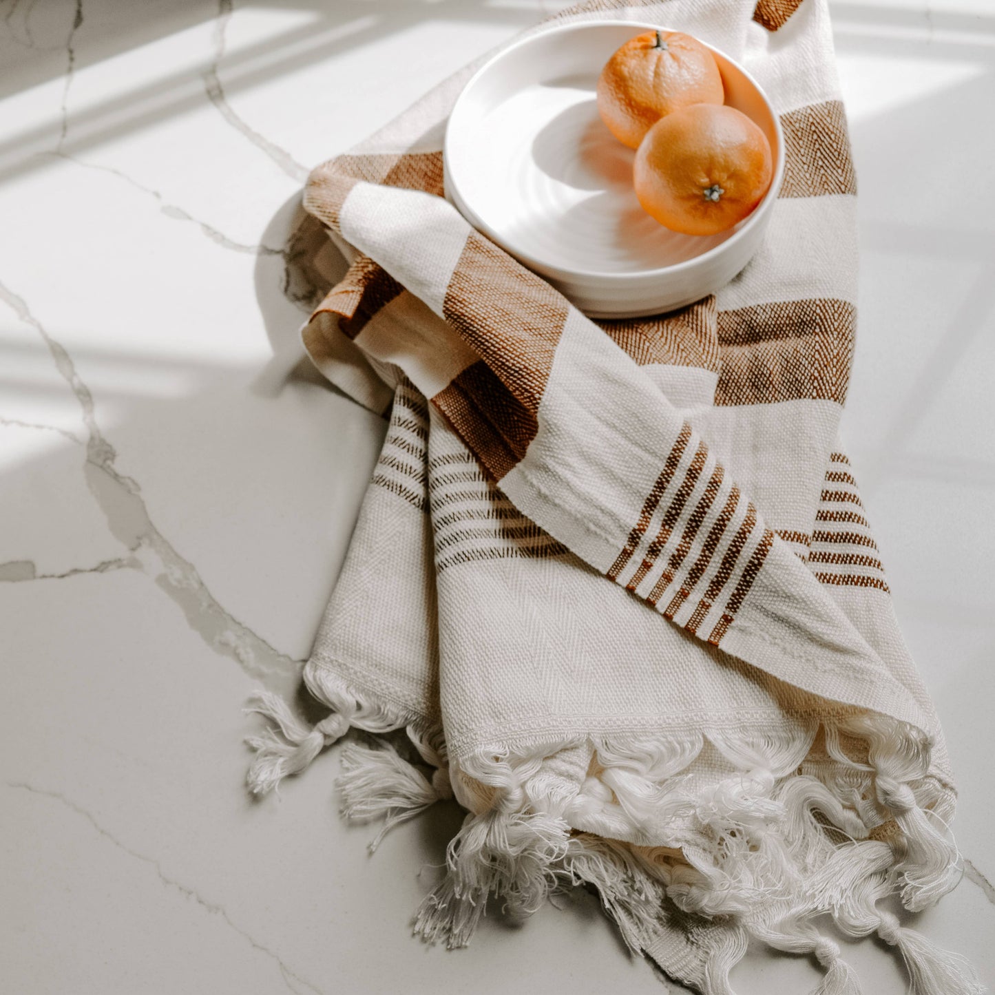 Turkish Cotton Hand Towel | Neutral Brown