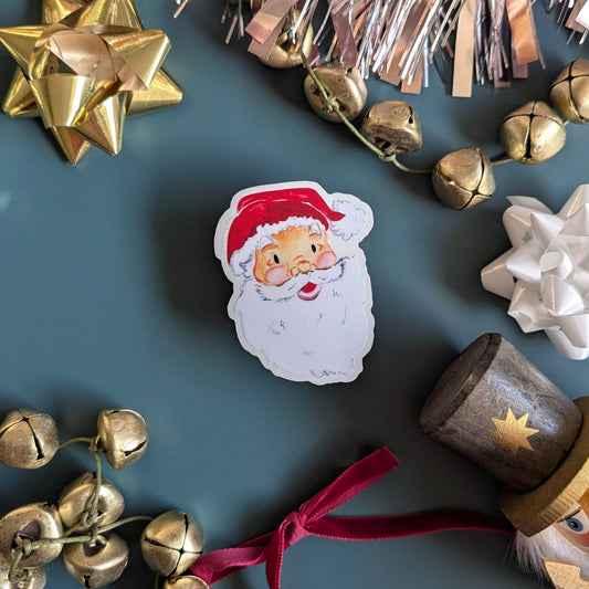 Smiley Santa Sticker
