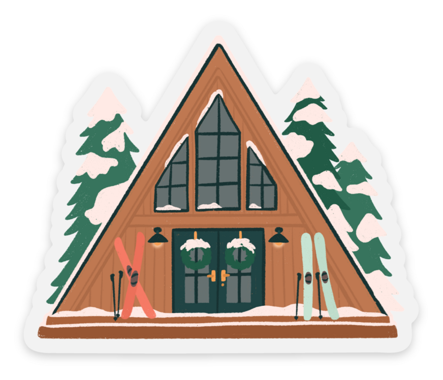 Ski Lodge | Clear Sticker