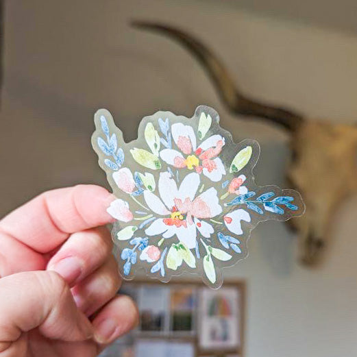 Clear Floral Sticker | Rudie Jo x Amy Rae Maker Collab