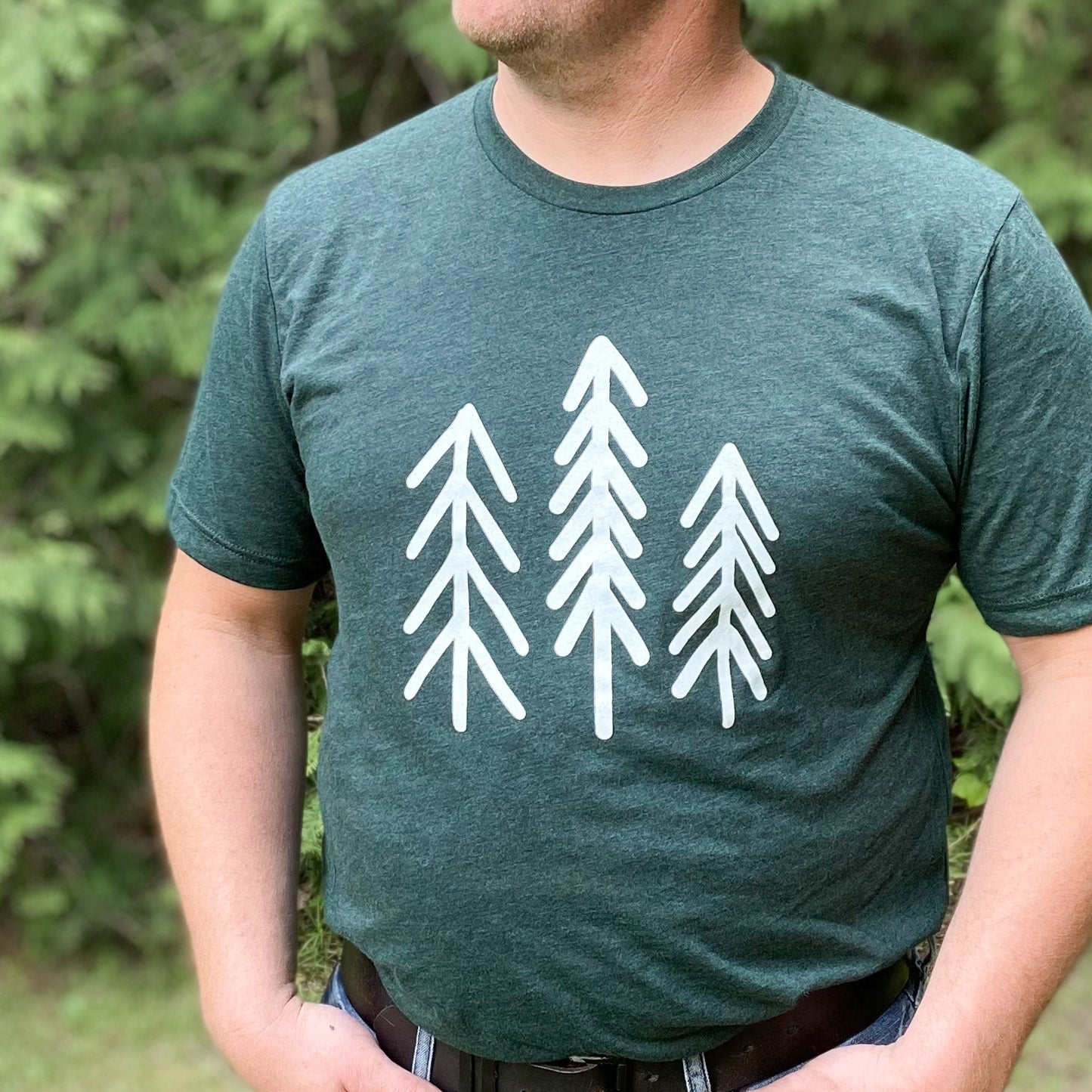 Outdoors Tree T-shirt | Emerald Green T-shirt | Unisex