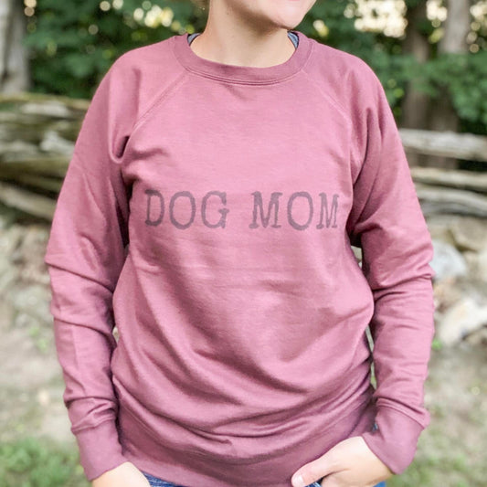 Dog Mom | Dusty Maroon | lightweight crew neck | unisex