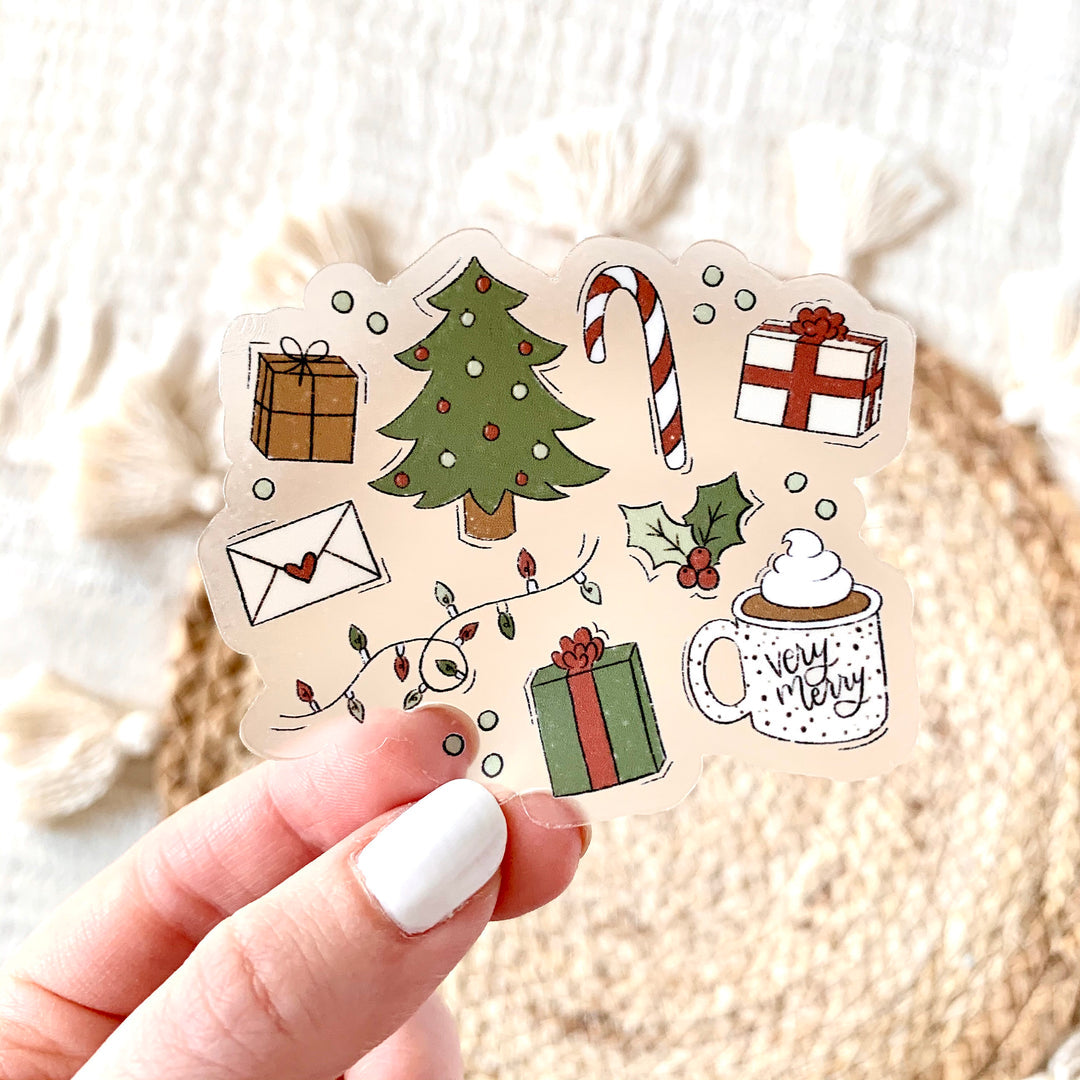 Clear Christmas Favourites Sticker