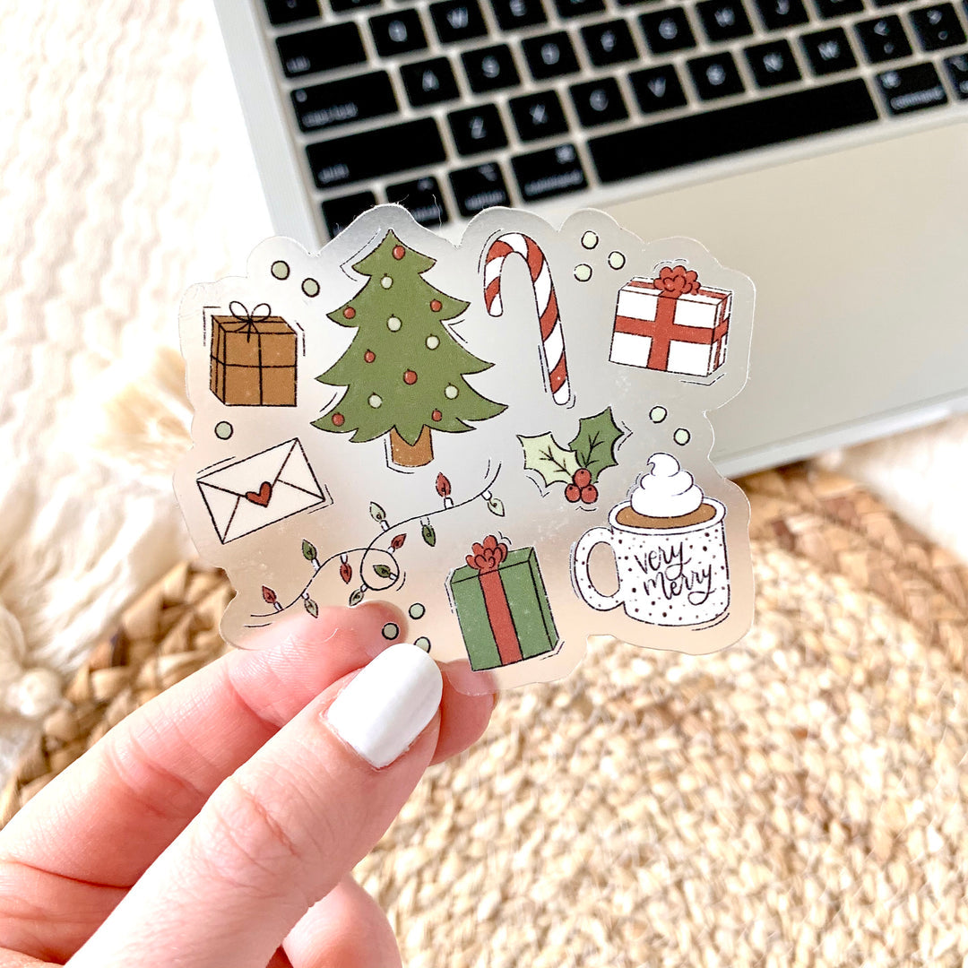 Clear Christmas Favourites Sticker