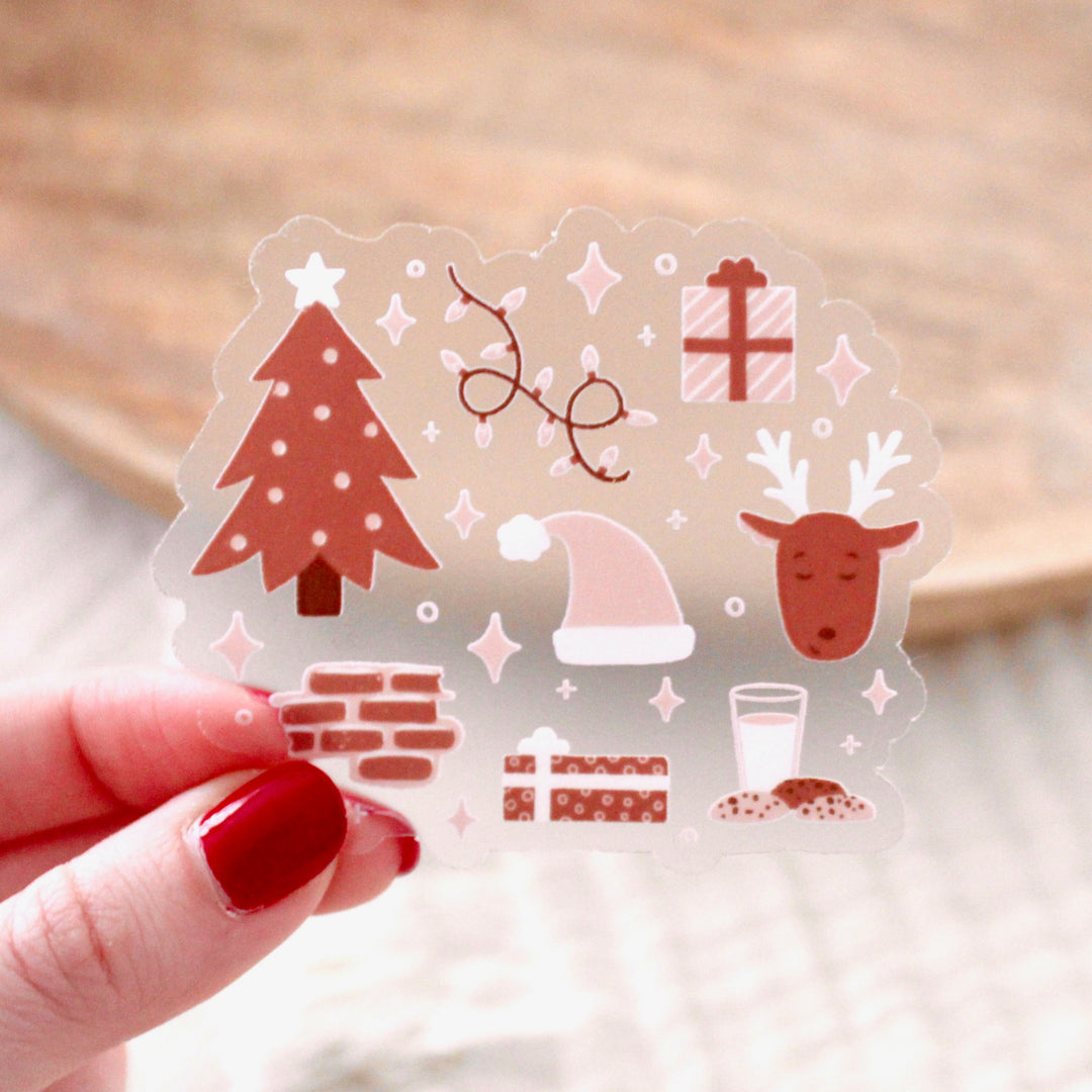 Clear Christmas Chimney Sticker
