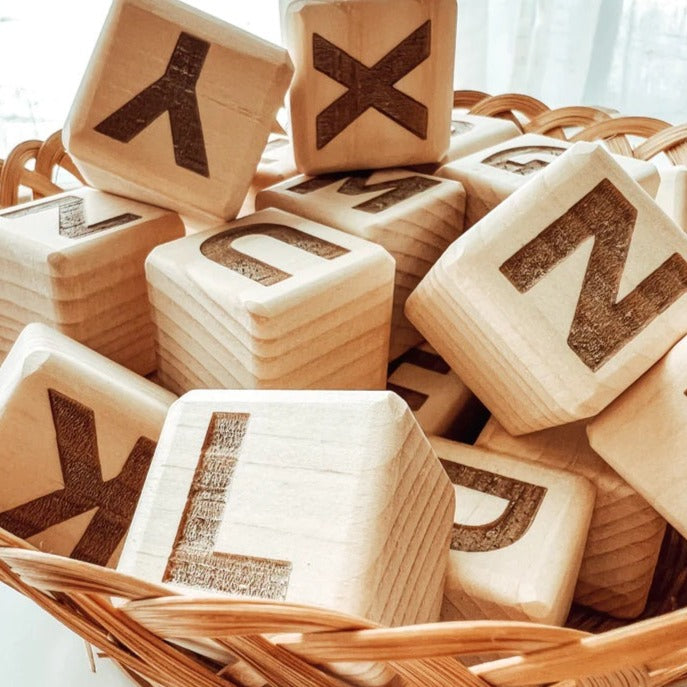 Wooden Alphabet Blocks | Set of 26