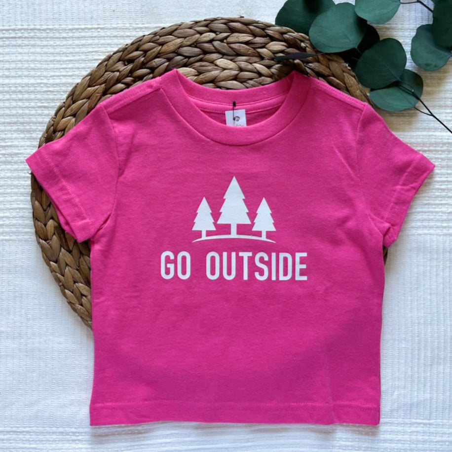 Pink GO OUTSIDE | Kids Tshirt