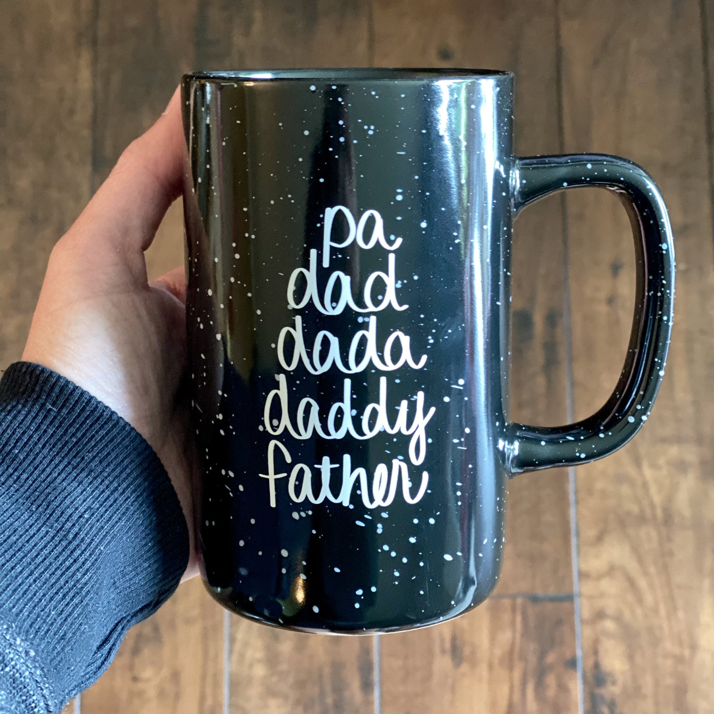 Pa, dad, dada, daddy, father mug | Black | 16 oz.