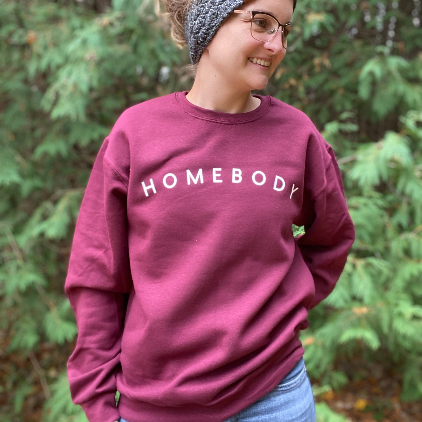 Homebody Crewneck Sweater | Maroon