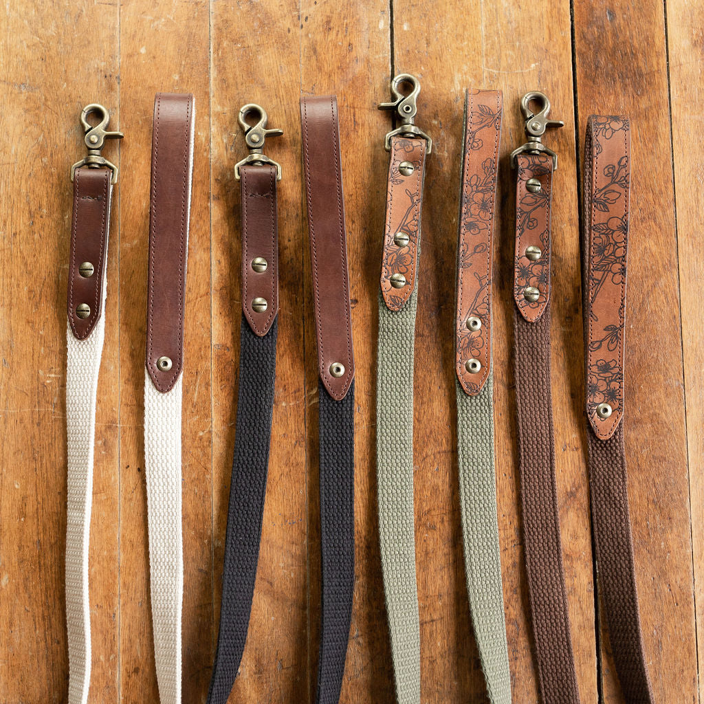Leather Dog Leash | Floral