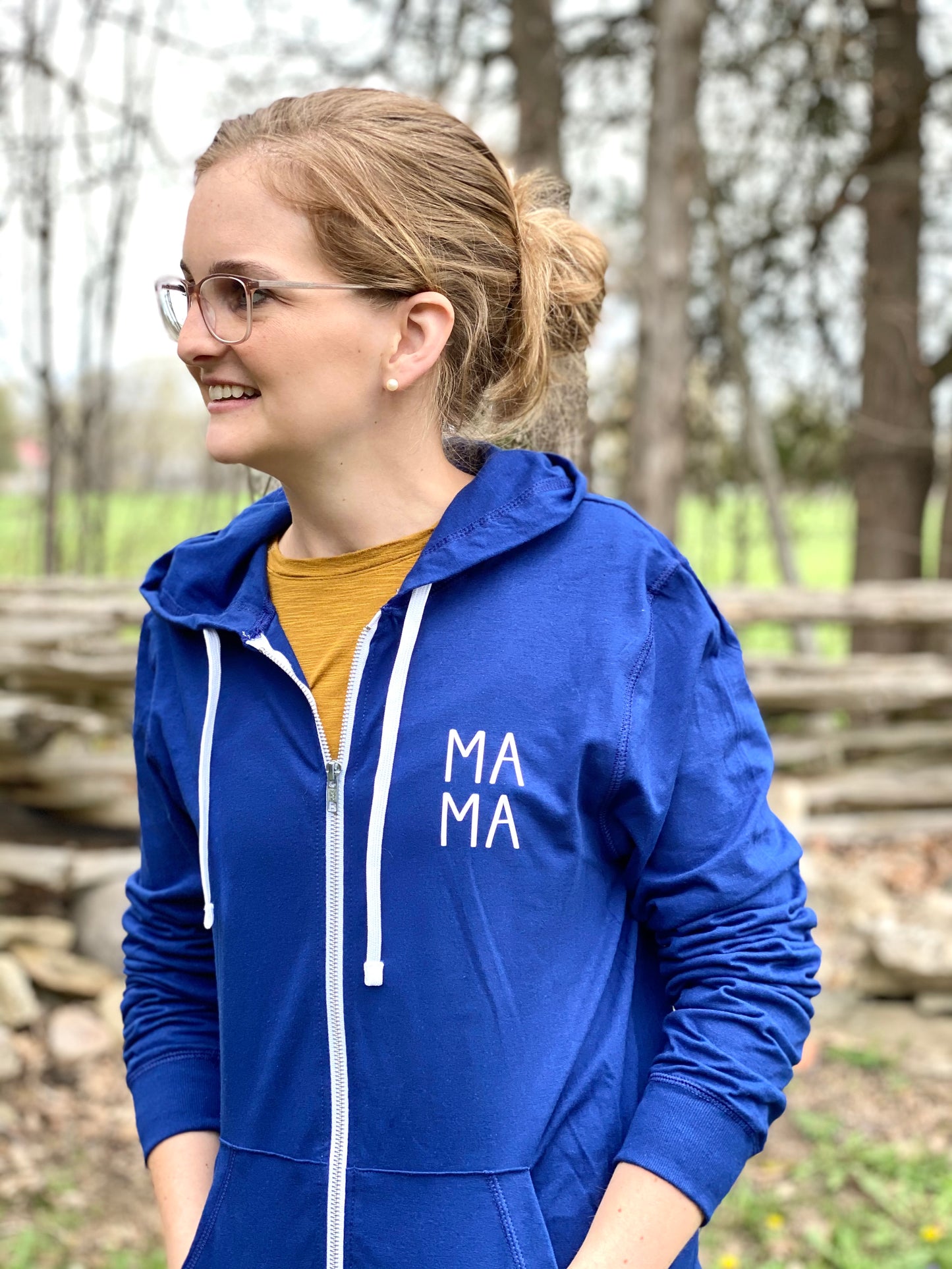 NANA or MAMA Full Zip Lightweight Hoodie | Unisex