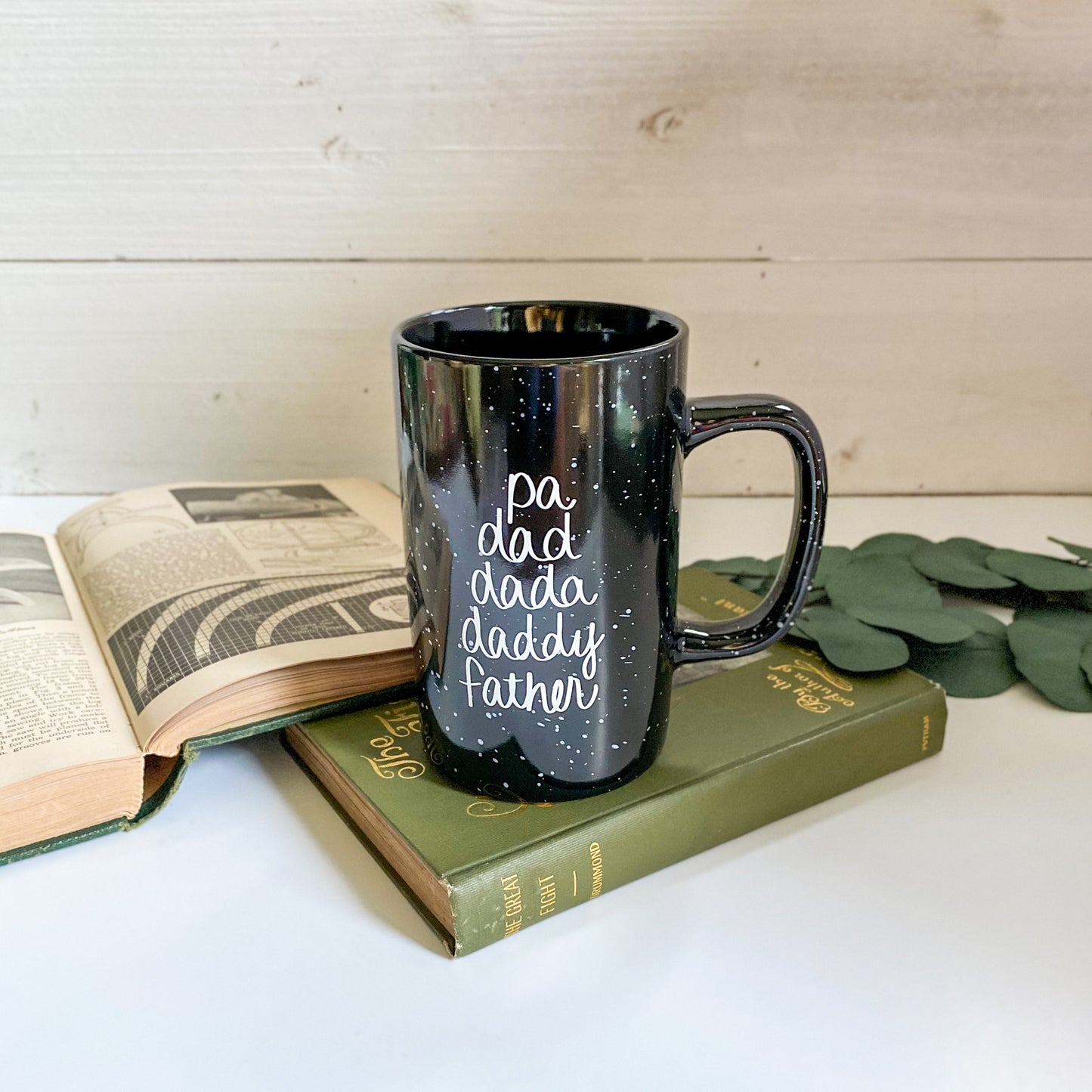 Pa, dad, dada, daddy, father mug | Black | 16 oz.