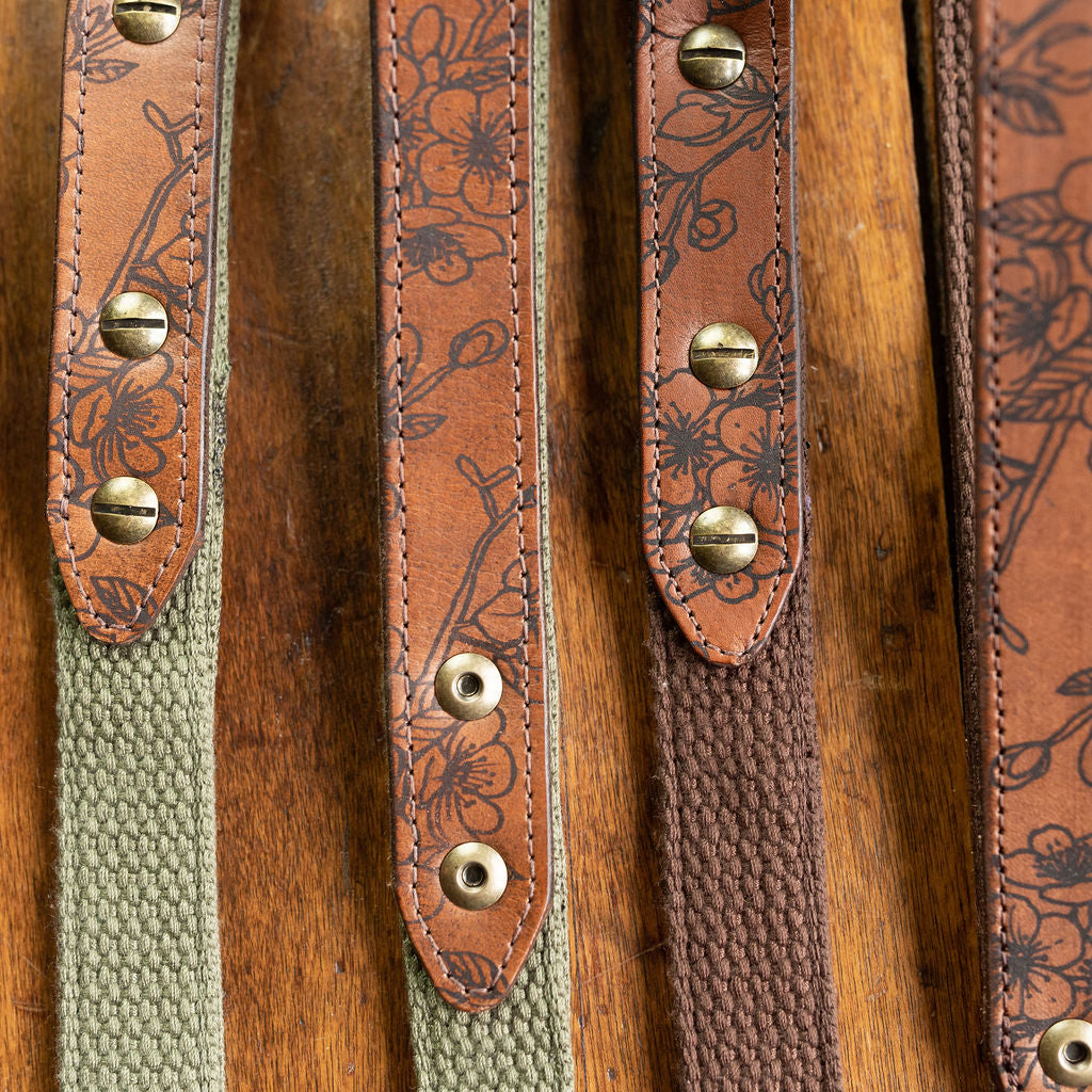 Leather Dog Leash | Floral