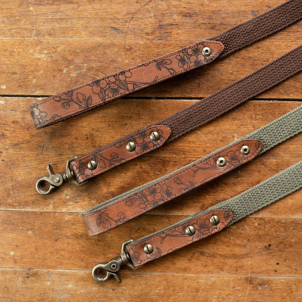 Leather Dog Leash | Floral