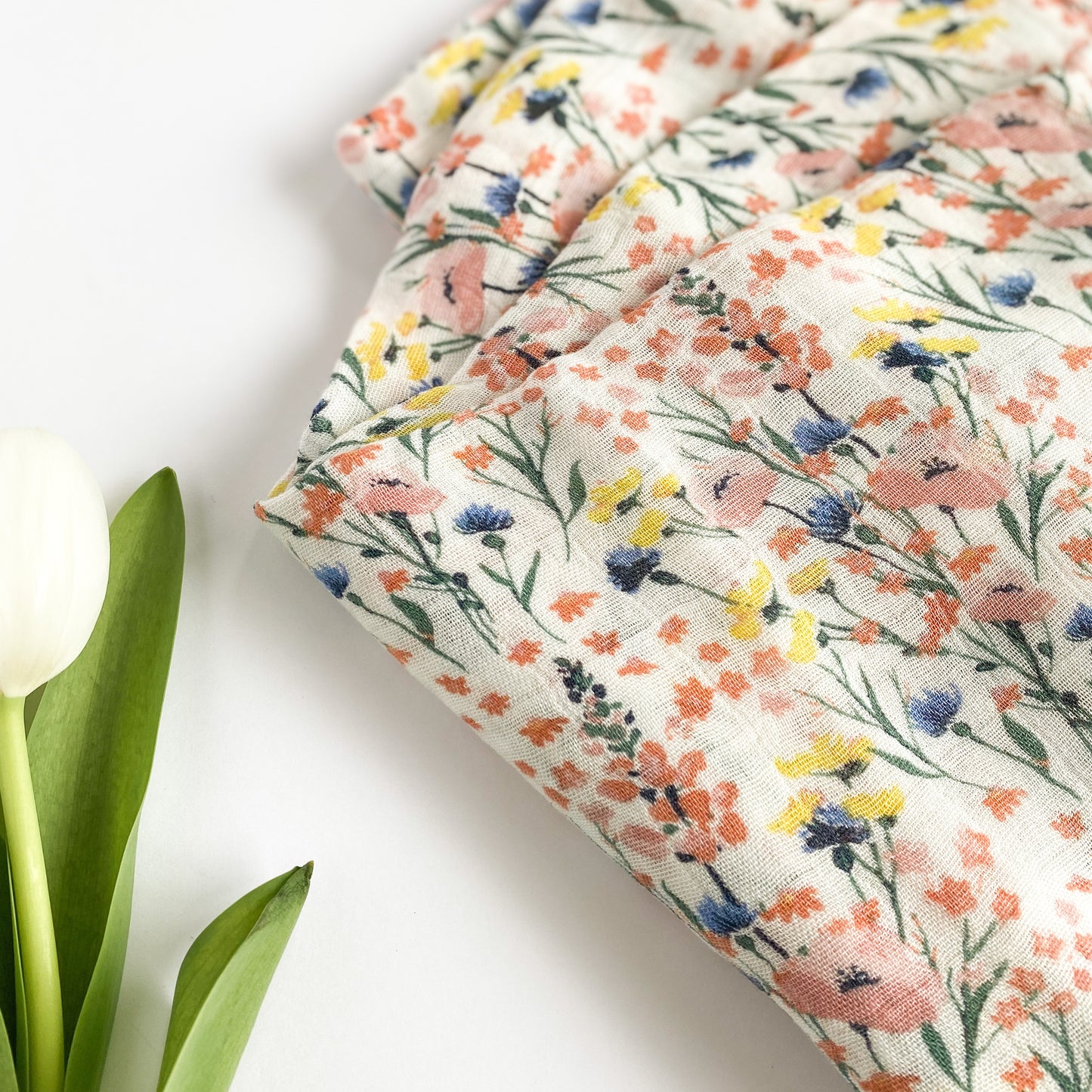 Floral Muslin Blanket