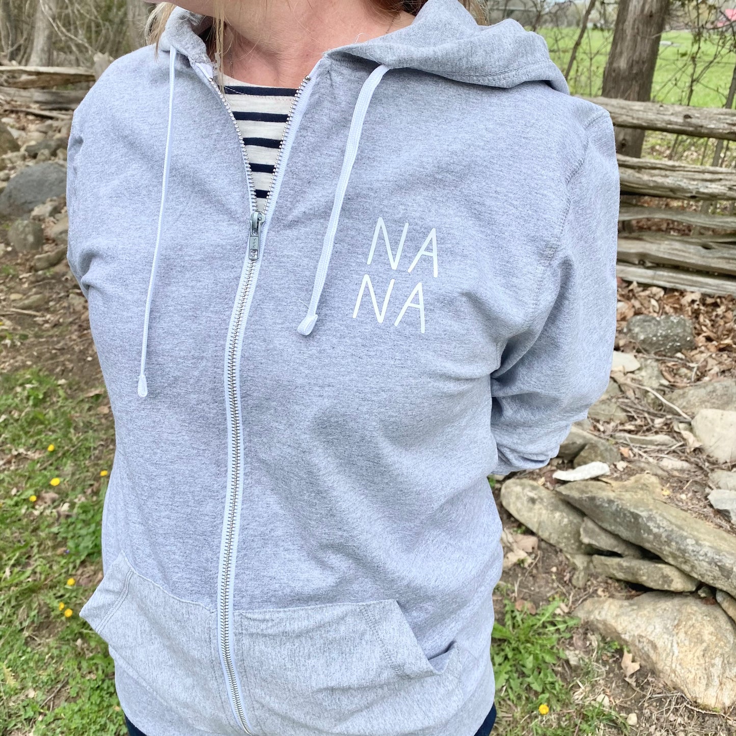 NANA or MAMA Full Zip Lightweight Hoodie | Unisex