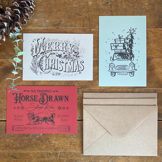 Classic Christmas Cards (Set of 3)