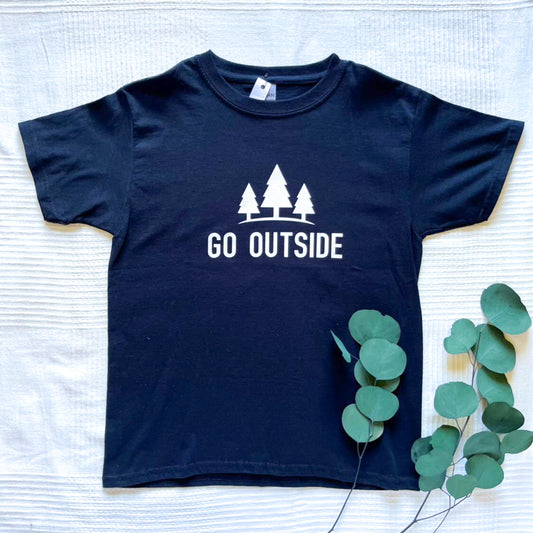 Navy GO OUTSIDE | Kids Tshirt